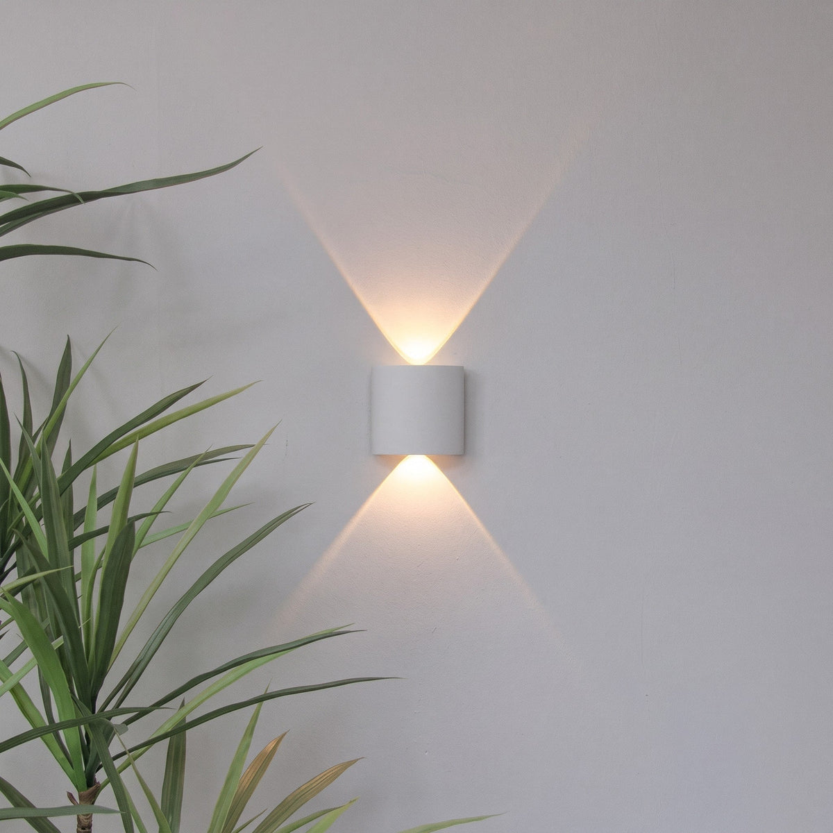Up Down LED Wall Light Indoor Outdoor Sconce - Wall Light Fixtures - White - Seravelle Home
