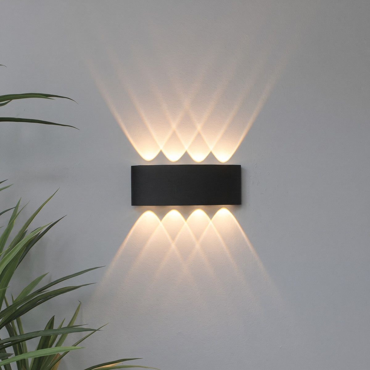 Up Down LED Wall Light Indoor Outdoor Sconce - Wall Light Fixtures - Black - Seravelle Home