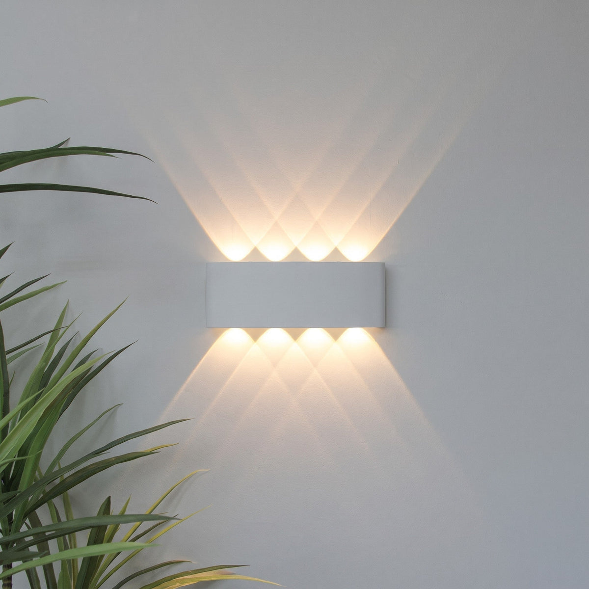 Up Down LED Wall Light Indoor Outdoor Sconce - Wall Light Fixtures - White - Seravelle Home