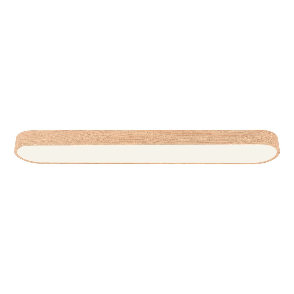 Wooden Linear LED Ceiling Light Flush Mount - Ceiling Light Fixtures - Light Brown - Seravelle Home