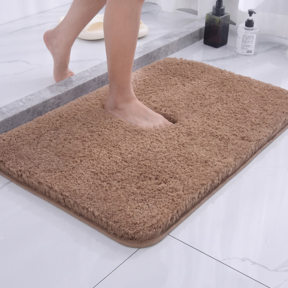 Plush Non-Slip Bathroom Mat Soft Absorbent Floor Rug
