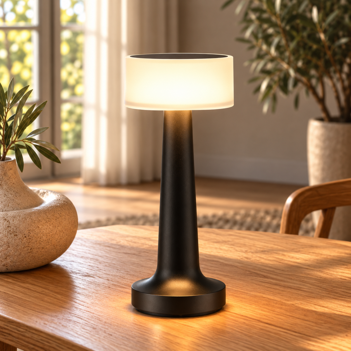 Cordless Rechargeable LED Table Lamp with Touch Control