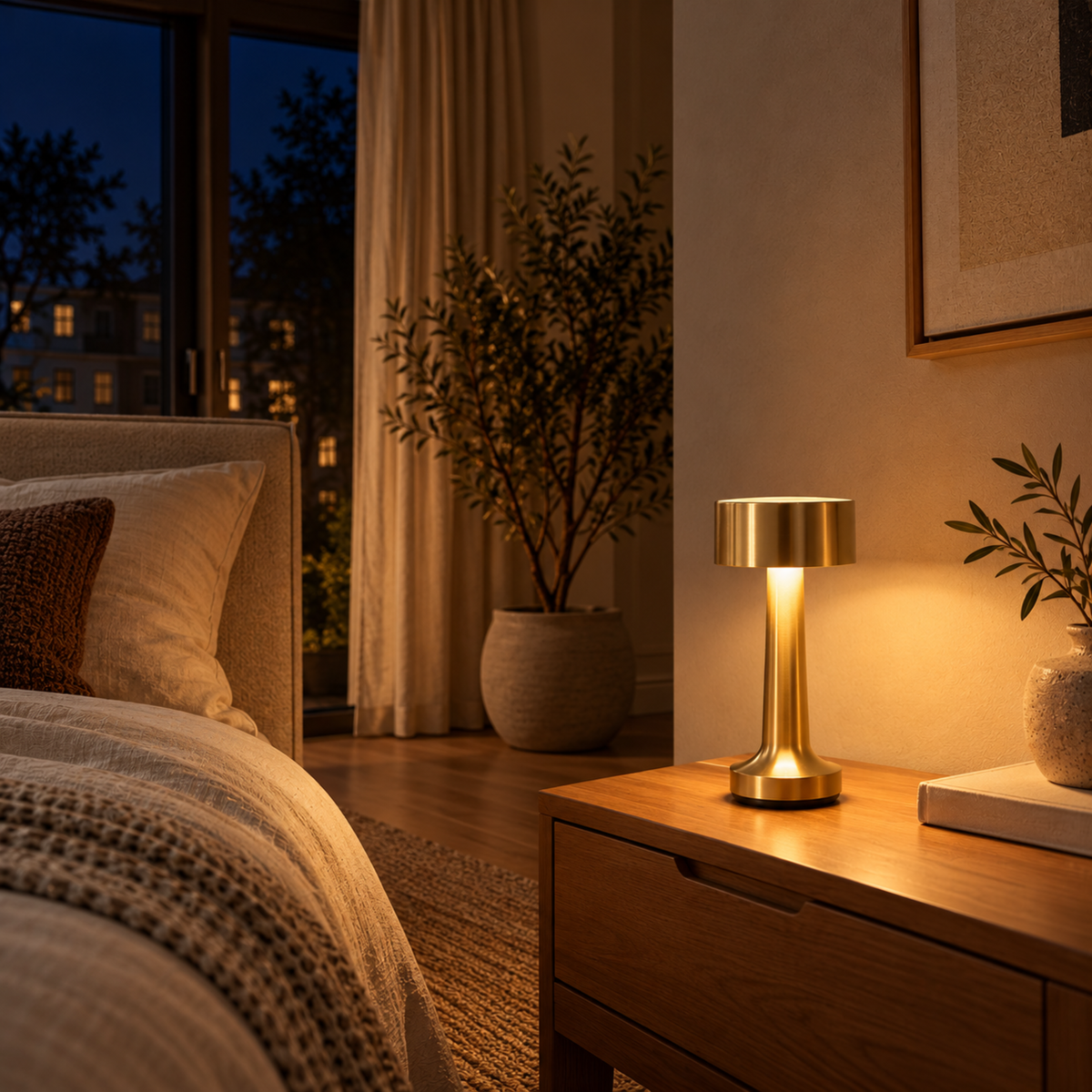 Cordless Rechargeable LED Table Lamp with Touch Control