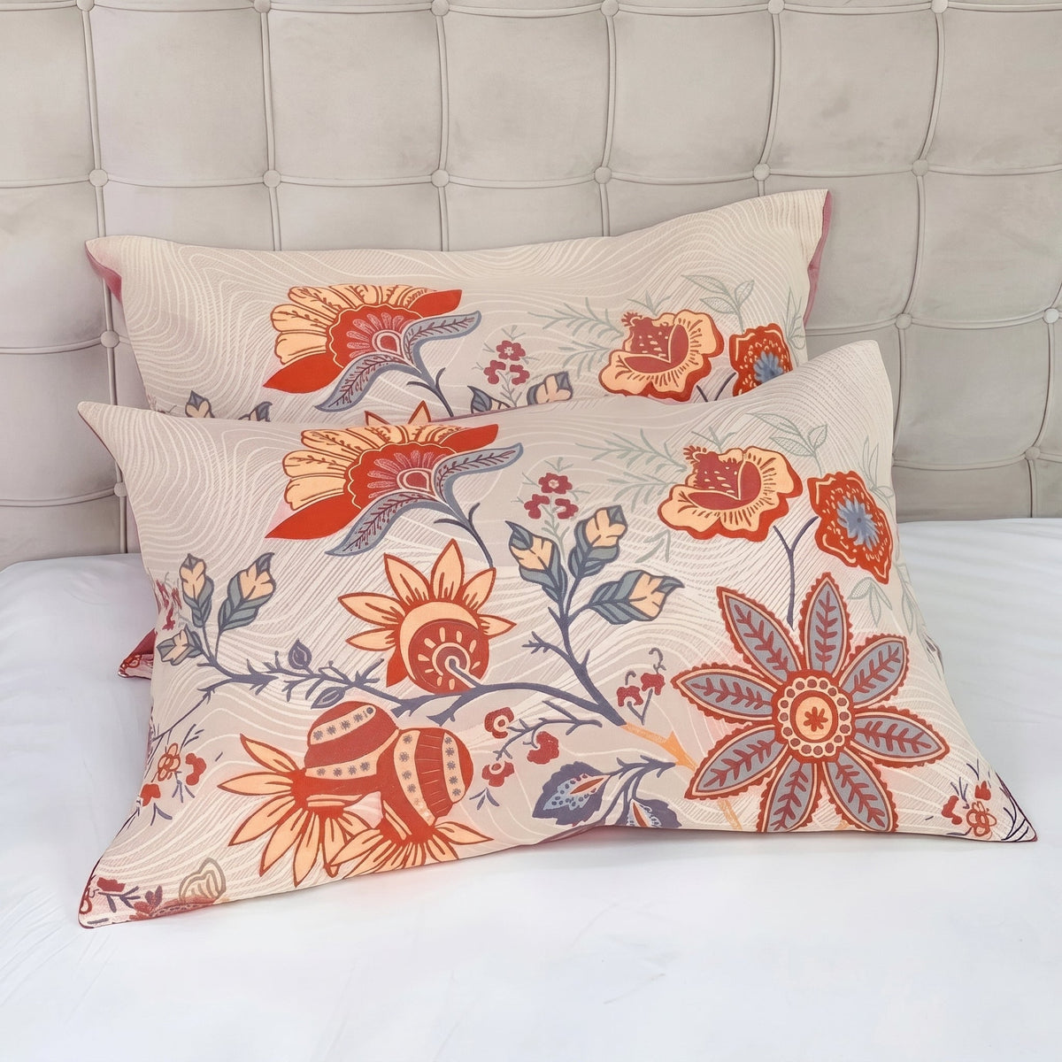 2-Piece Floral Decorative Pillowcase For Bedroom And Living Area - Pillowcase - Seravelle Home