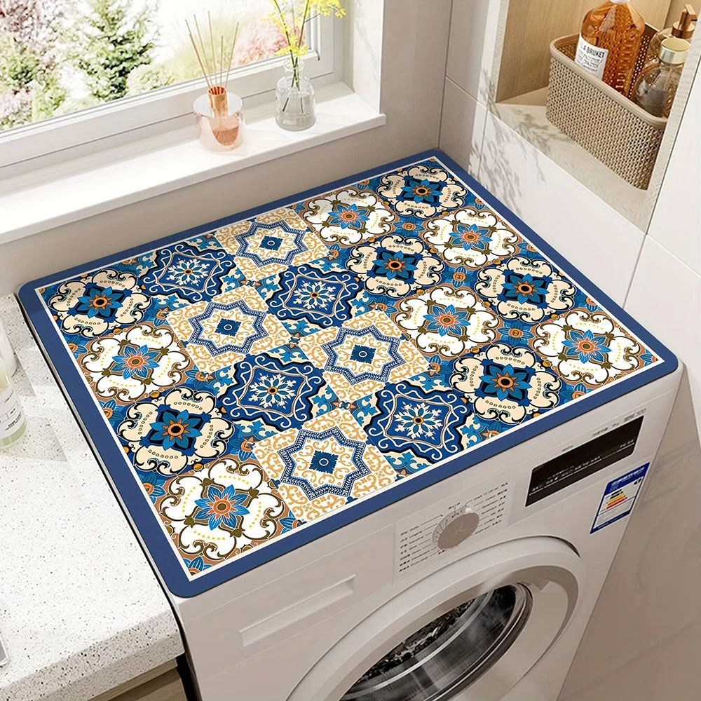 Protective Mat with Non-Slip Design and Decorative Pattern