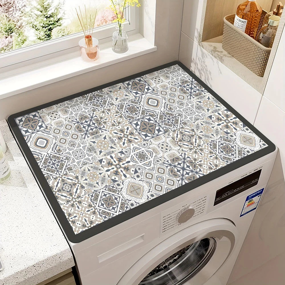 Protective Mat with Non-Slip Design and Decorative Pattern