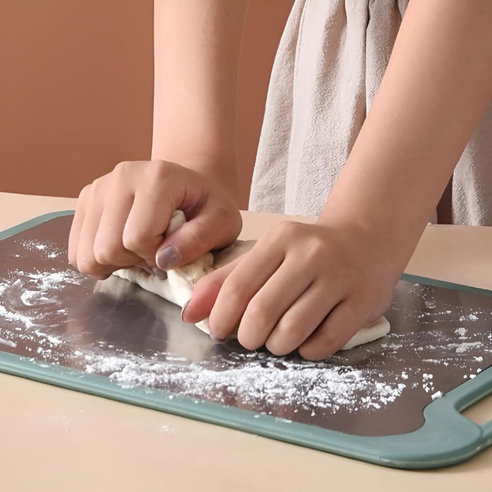 Stainless Steel Cutting Board with Double-Sided Design