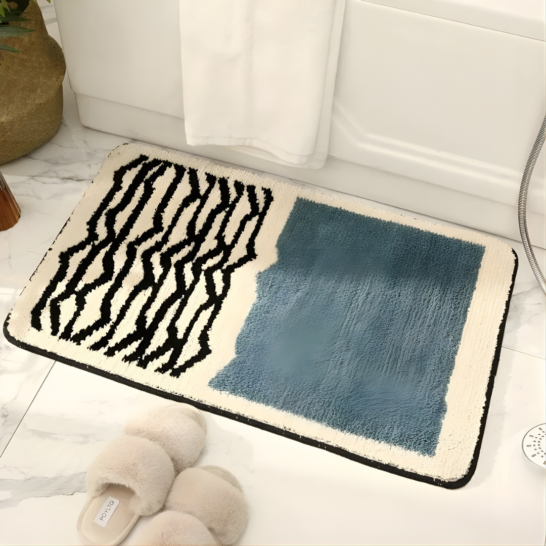 Bath Mat With Pattern And Soft Texture For The Bathroom