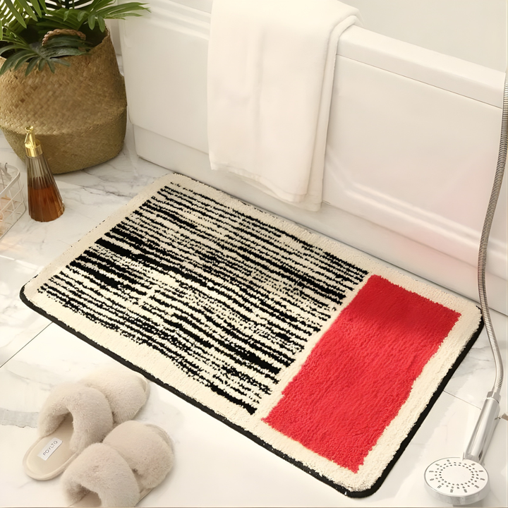 Bath Mat With Pattern And Soft Texture For The Bathroom