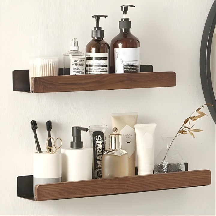Wall Shelf Set Made of High-Quality Wood