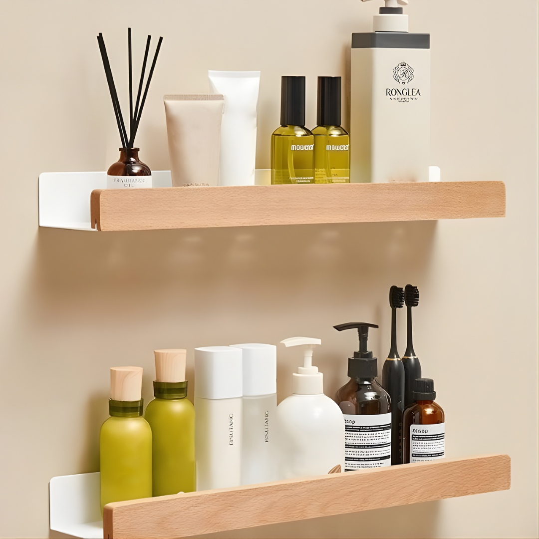 Wall Shelf Set Made of High-Quality Wood