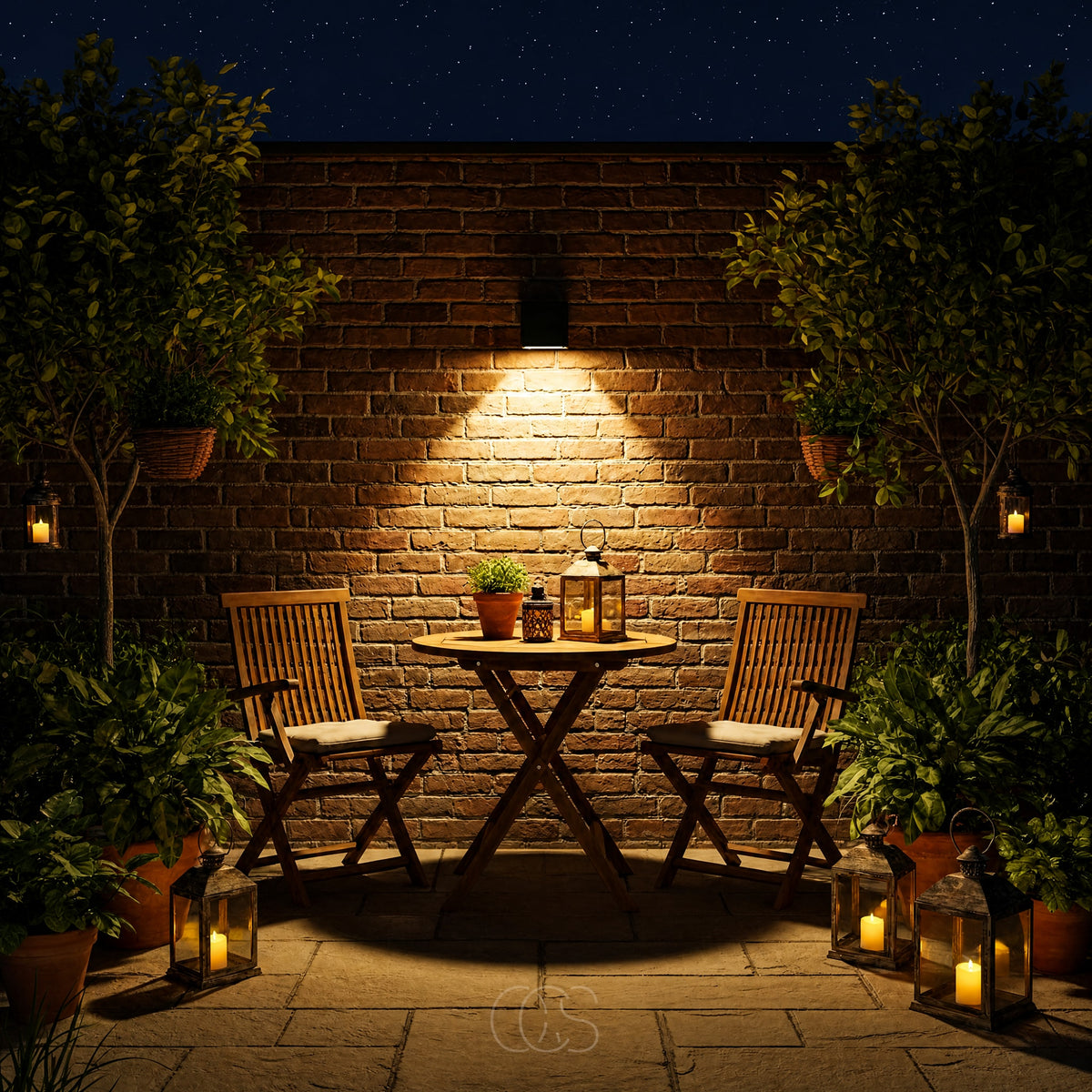 Solar LED Wall Light Wireless Garden Wall Lamp