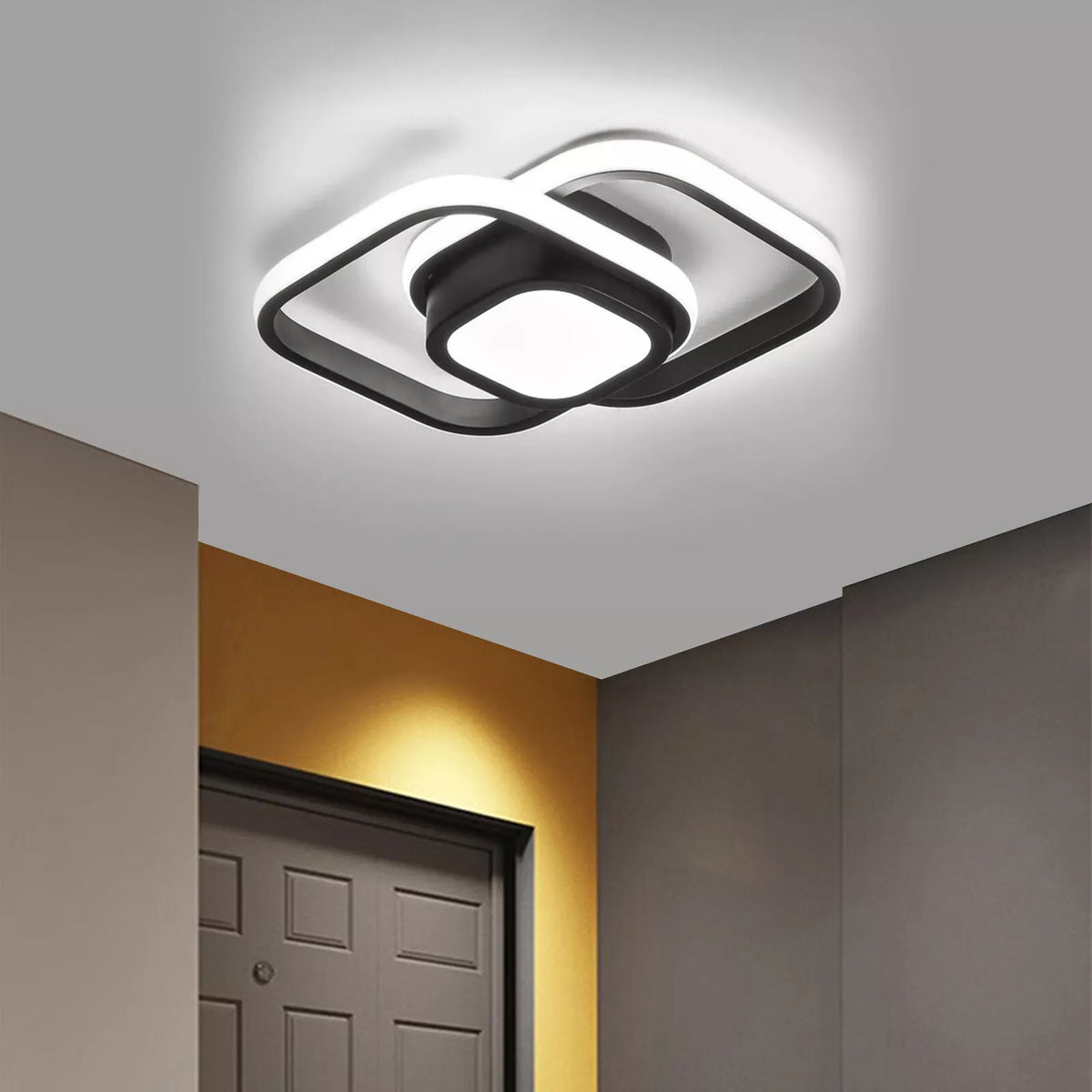 Modern LED Ceiling Light with Interlocking Design