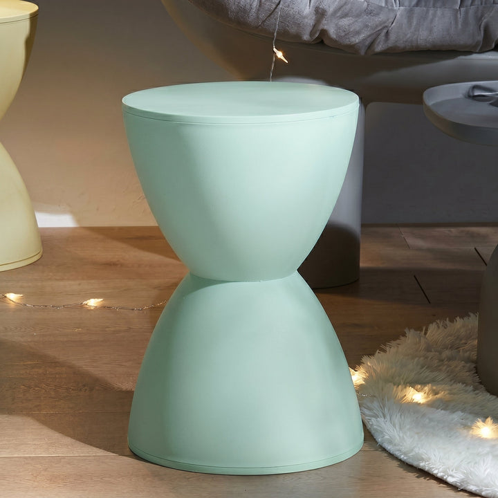Modern Hourglass-Shaped Side Table Stool