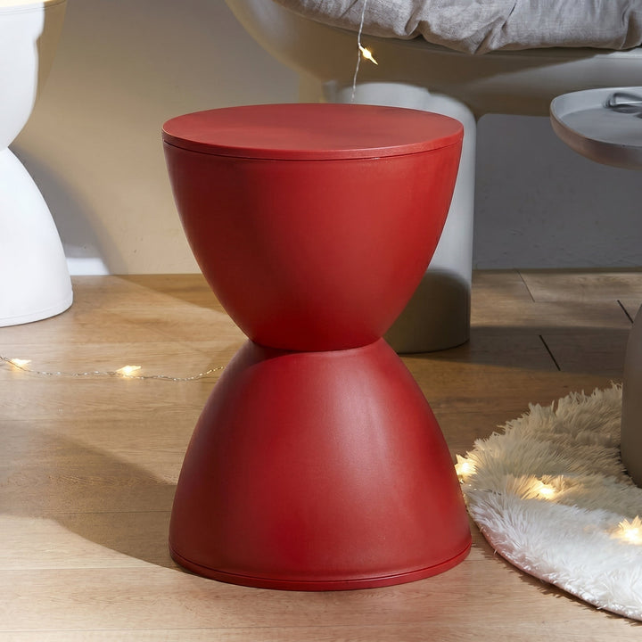 Modern Hourglass-Shaped Side Table Stool