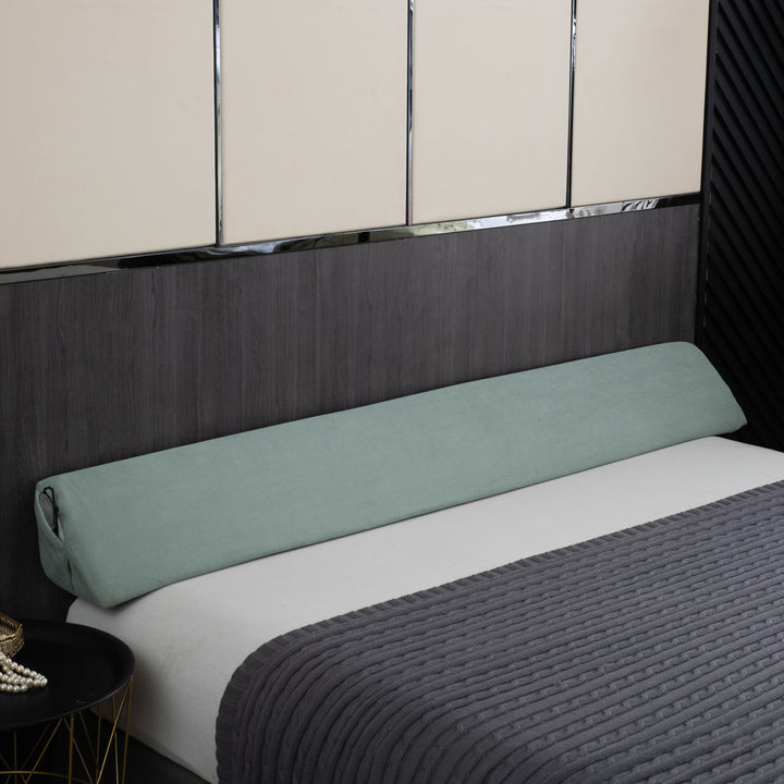 Long Wedge Pillow as Back Support for the Headboard