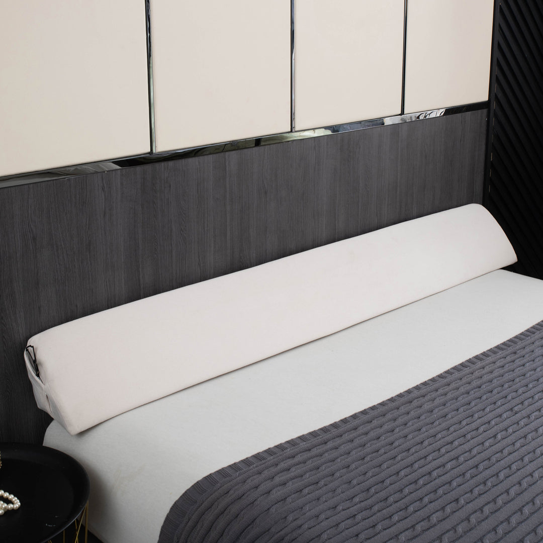 Long Wedge Pillow as Back Support for the Headboard