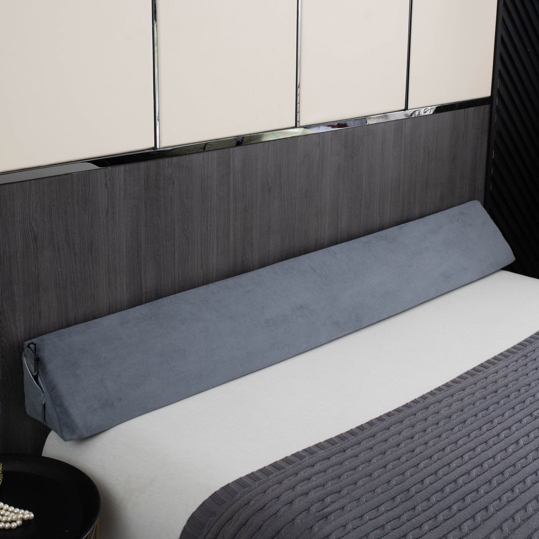 Long Wedge Pillow as Back Support for the Headboard