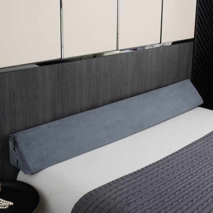 Long Wedge Pillow as Back Support for the Headboard