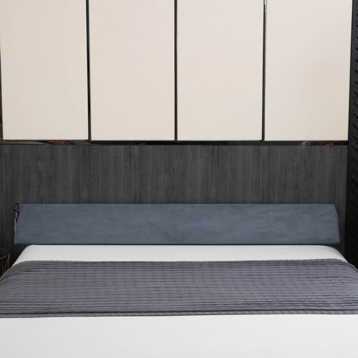 Long Wedge Pillow as Back Support for the Headboard