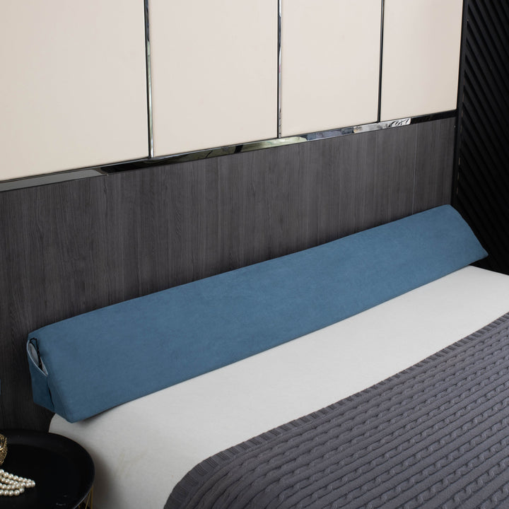 Long Wedge Pillow as Back Support for the Headboard