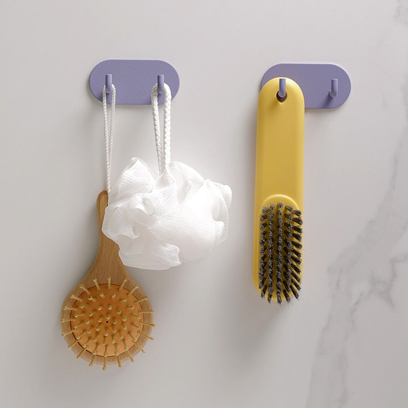 Self-Adhesive Wall Hooks Without Drilling for Kitchen and Bathroom