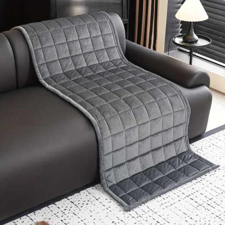 Quilted Sofa Protector Mat with Non-Slip Design