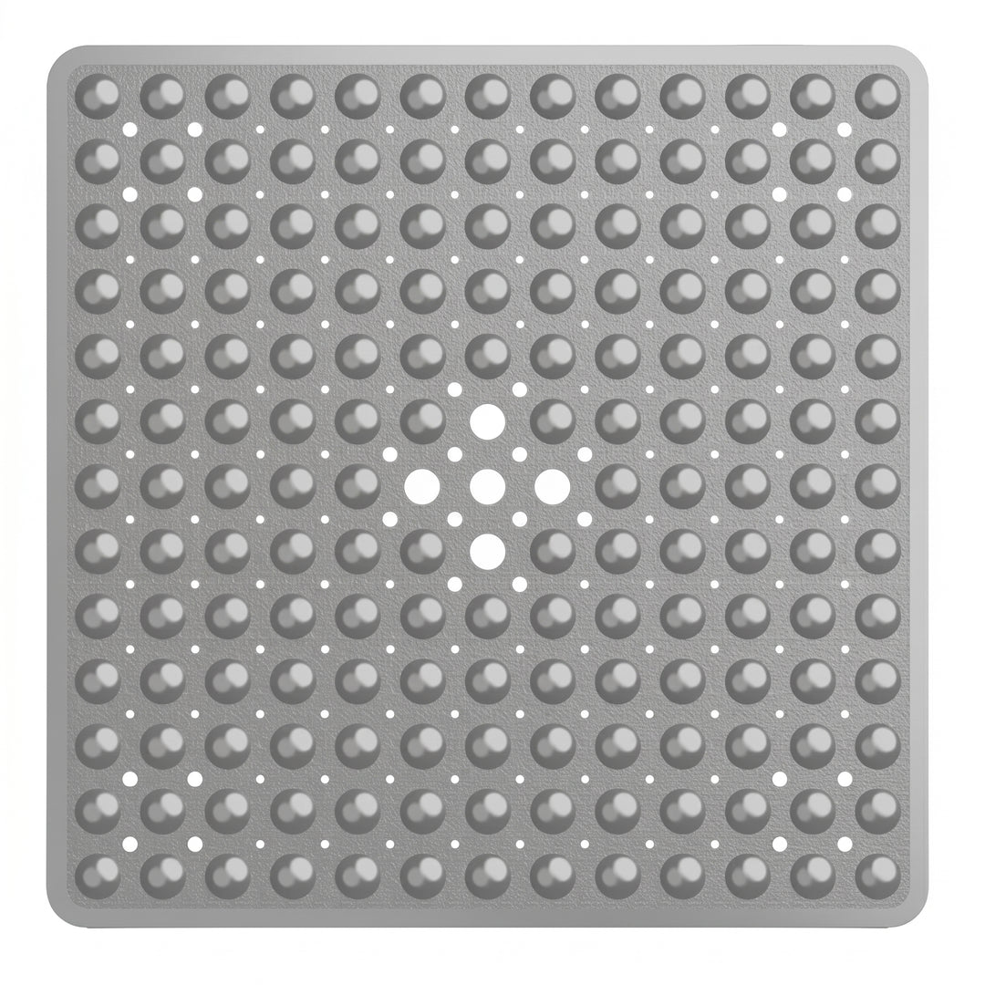 Square Bath Mat with Textured Bubble Surface