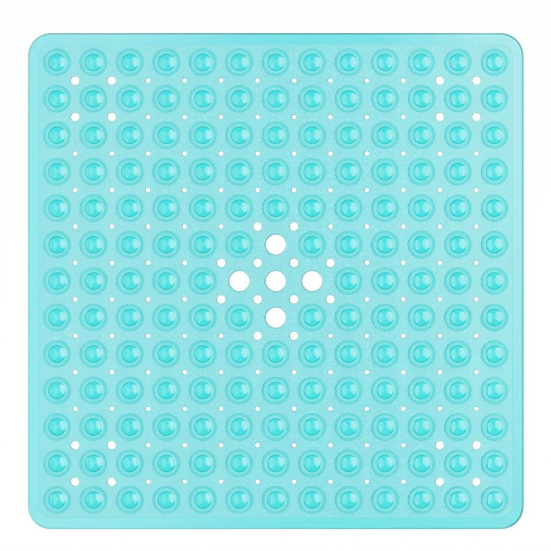 Square Bath Mat with Textured Bubble Surface
