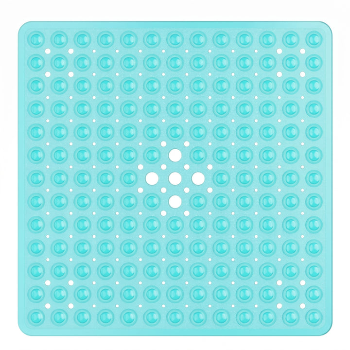 Square Bath Mat with Textured Bubble Surface