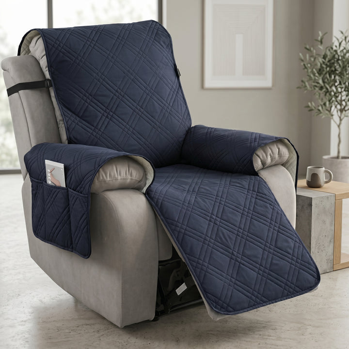 Recliner Chairs Cover with Quilted Pattern Design