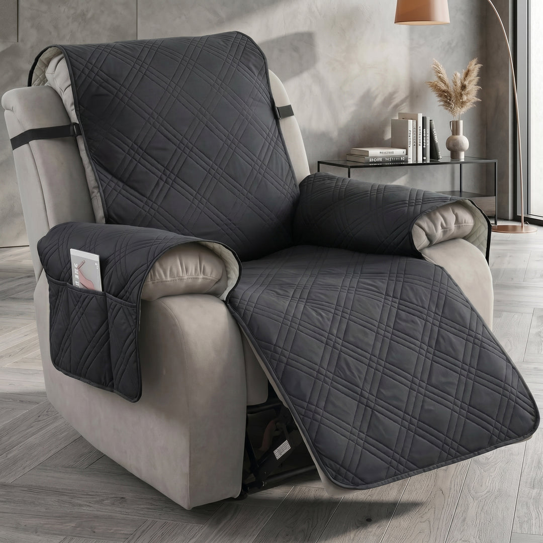 Recliner Chairs Cover with Quilted Pattern Design