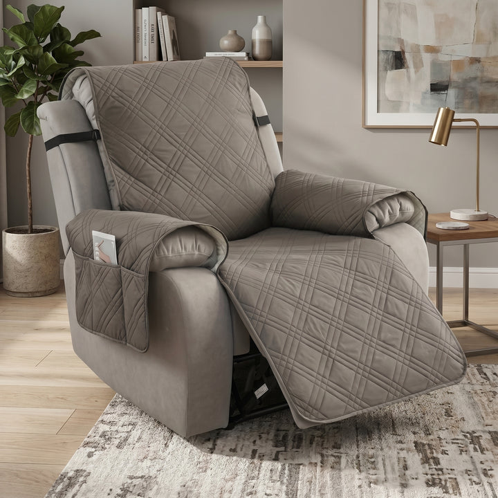 Recliner Chairs Cover with Quilted Pattern Design