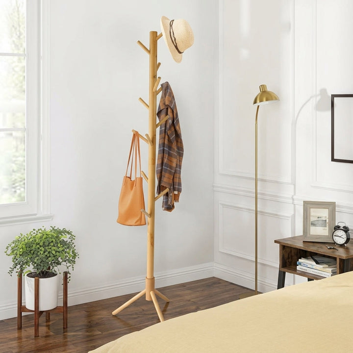 Freestanding Coat Rack with Branch-Shaped Hooks