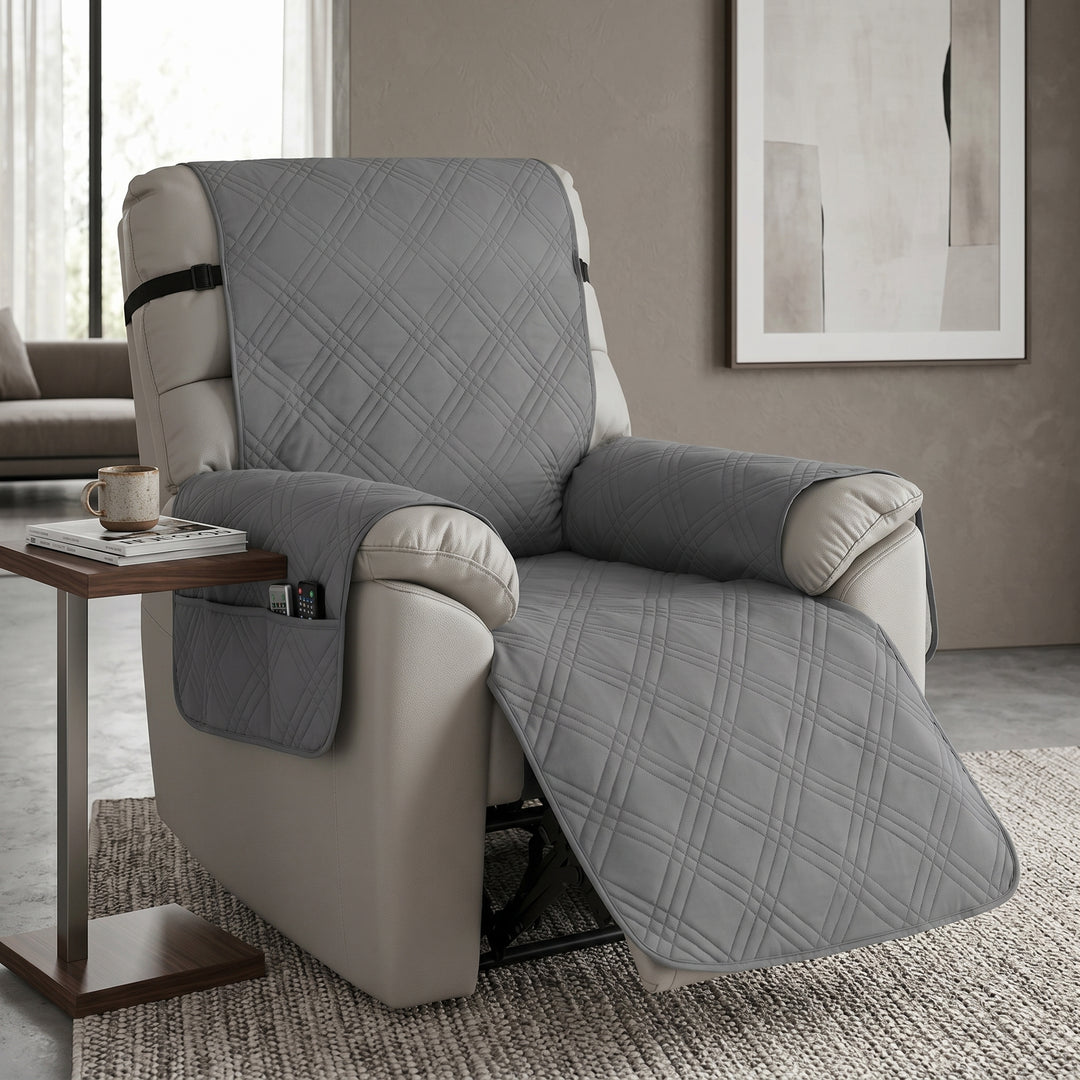 Recliner Chairs Cover with Quilted Pattern Design