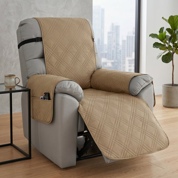 Recliner Chairs Cover with Quilted Pattern Design