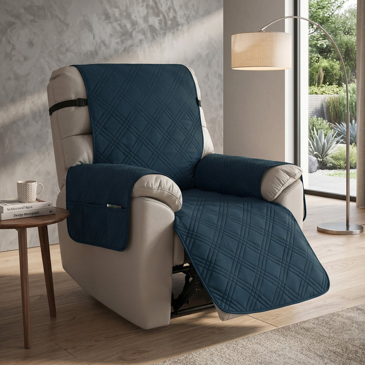 Recliner Chairs Cover with Quilted Pattern Design