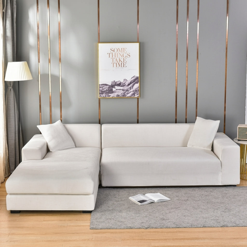 Stretch Cover for L-Shaped Sofa with Chaise