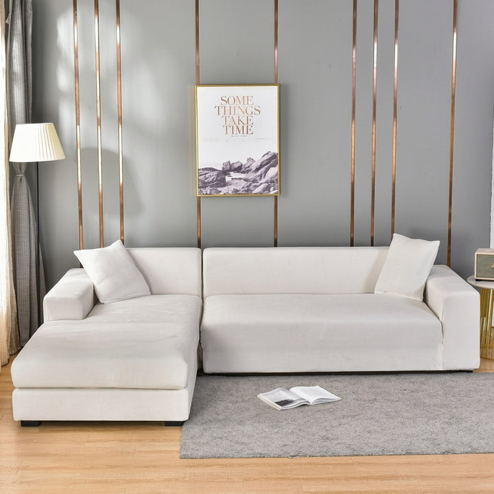 Stretch Cover for L-Shaped Sofa with Chaise