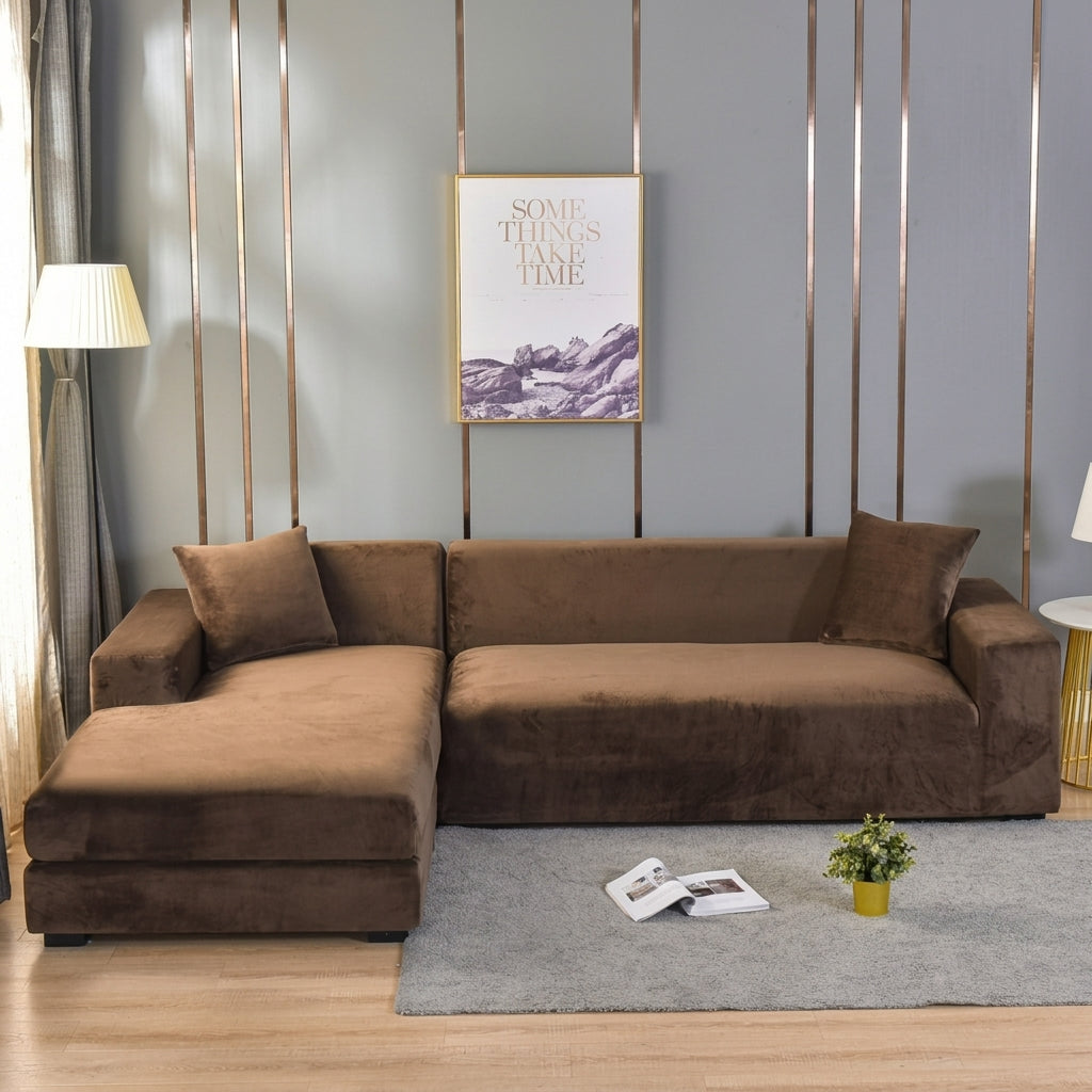 Stretch Cover for L-Shaped Sofa with Chaise