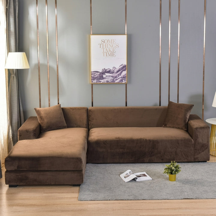 Stretch Cover for L-Shaped Sofa with Chaise