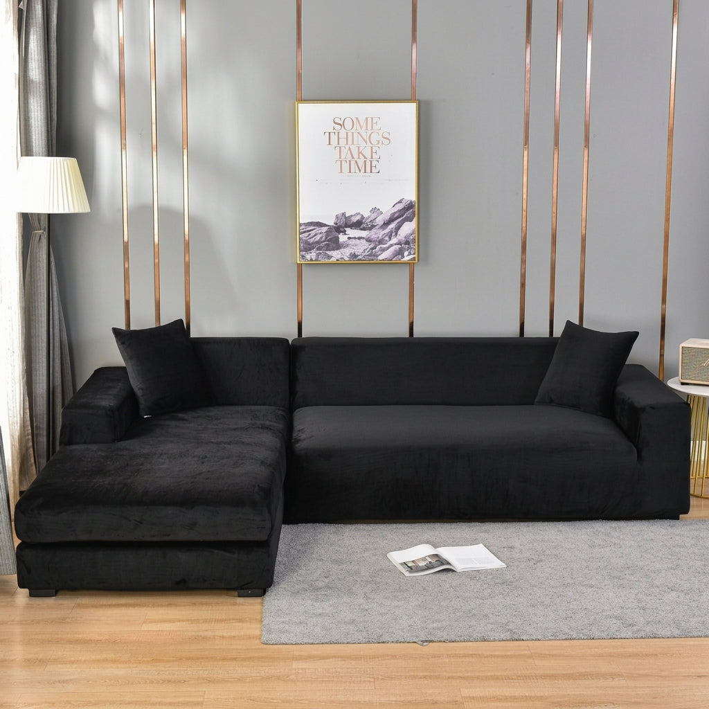 Stretch Cover for L-Shaped Sofa with Chaise