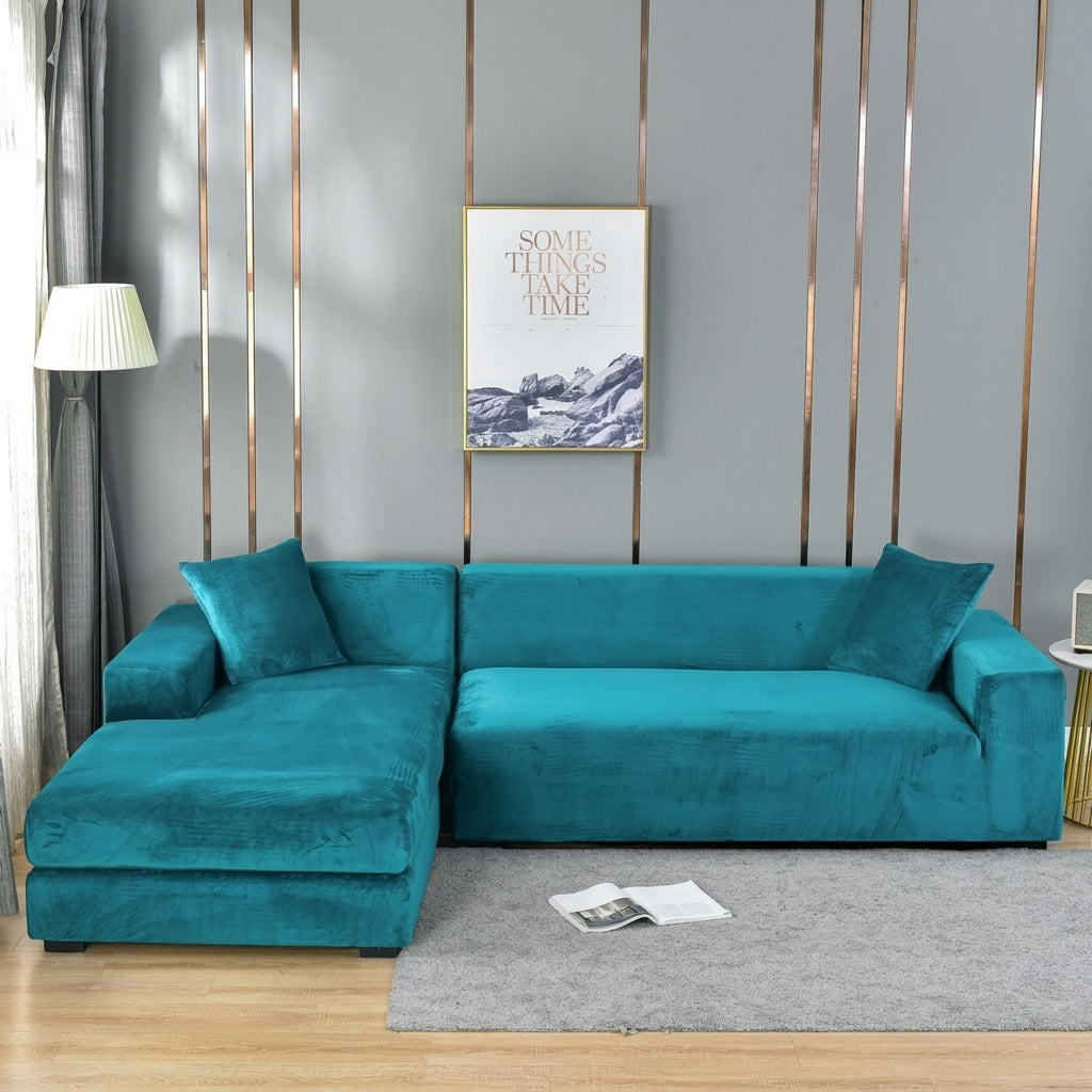 Stretch Cover for L-Shaped Sofa with Chaise