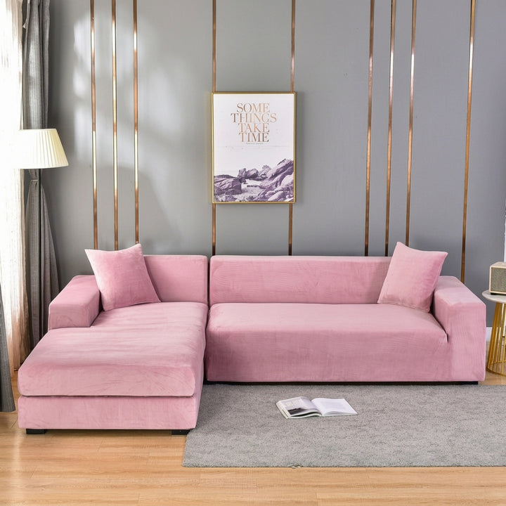 Stretch Cover for L-Shaped Sofa with Chaise