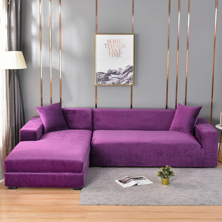 Stretch Cover for L-Shaped Sofa with Chaise