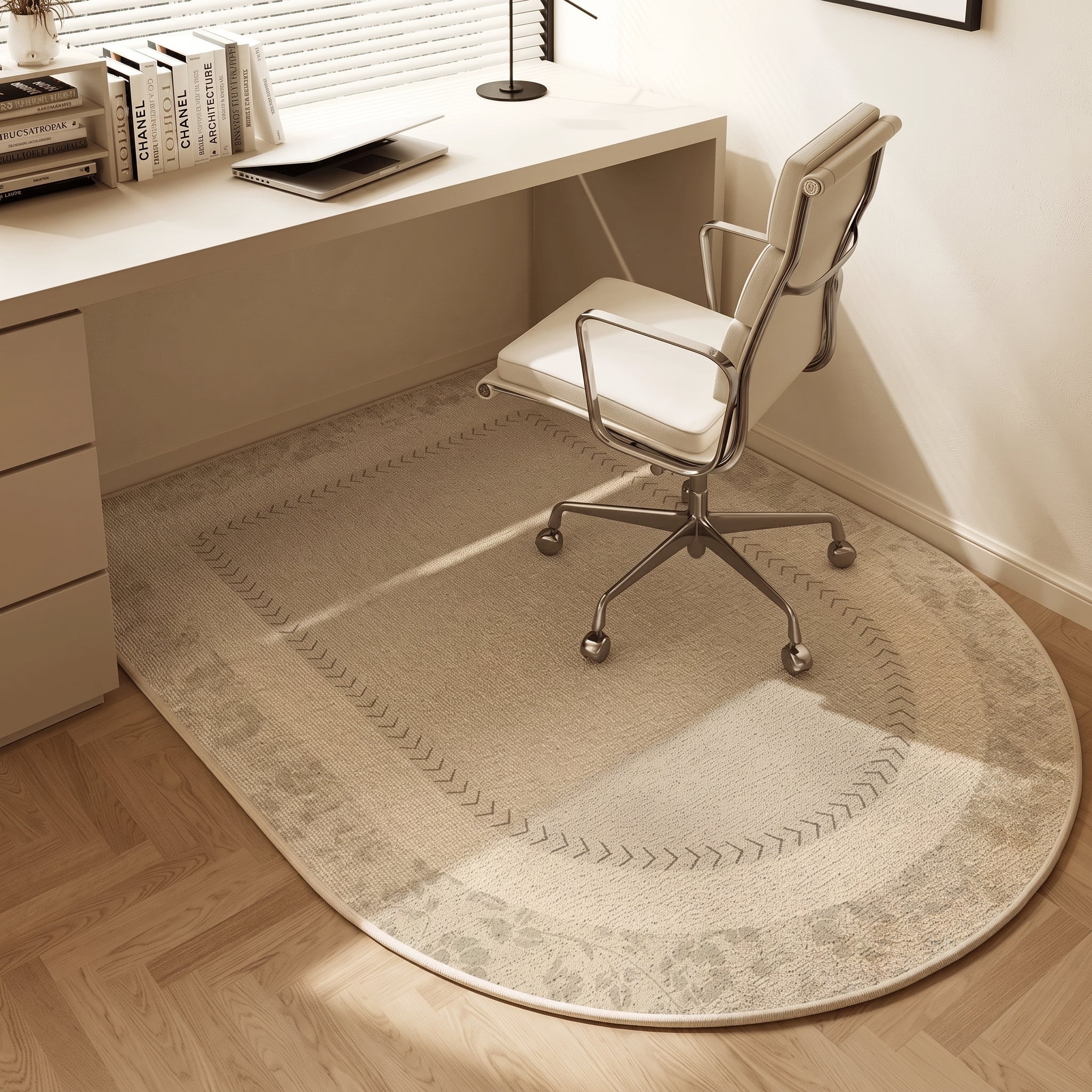 Semi-Circle Minimalist Non-Slip Office Chair Mat