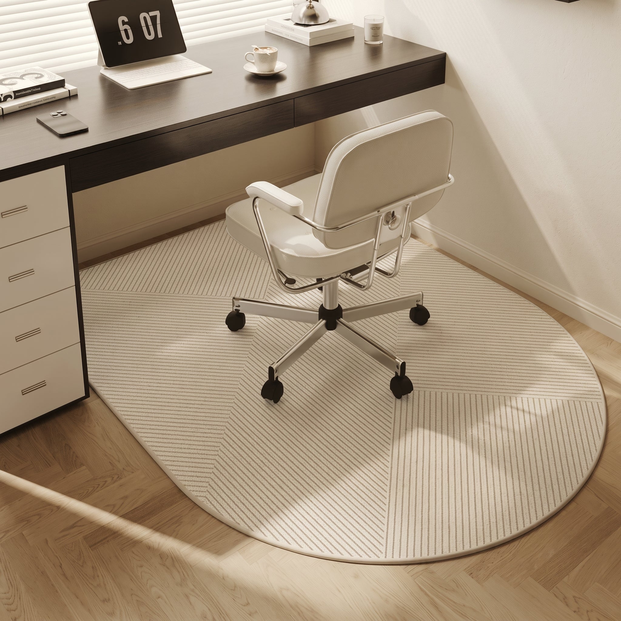 Semi-Circle Minimalist Non-Slip Office Chair Mat