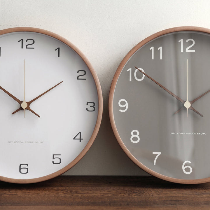 Minimalistic Wall Clock with Wooden Frame in Nordic Style