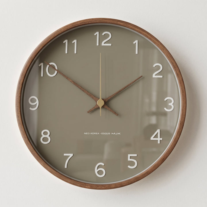 Minimalistic Wall Clock with Wooden Frame in Nordic Style