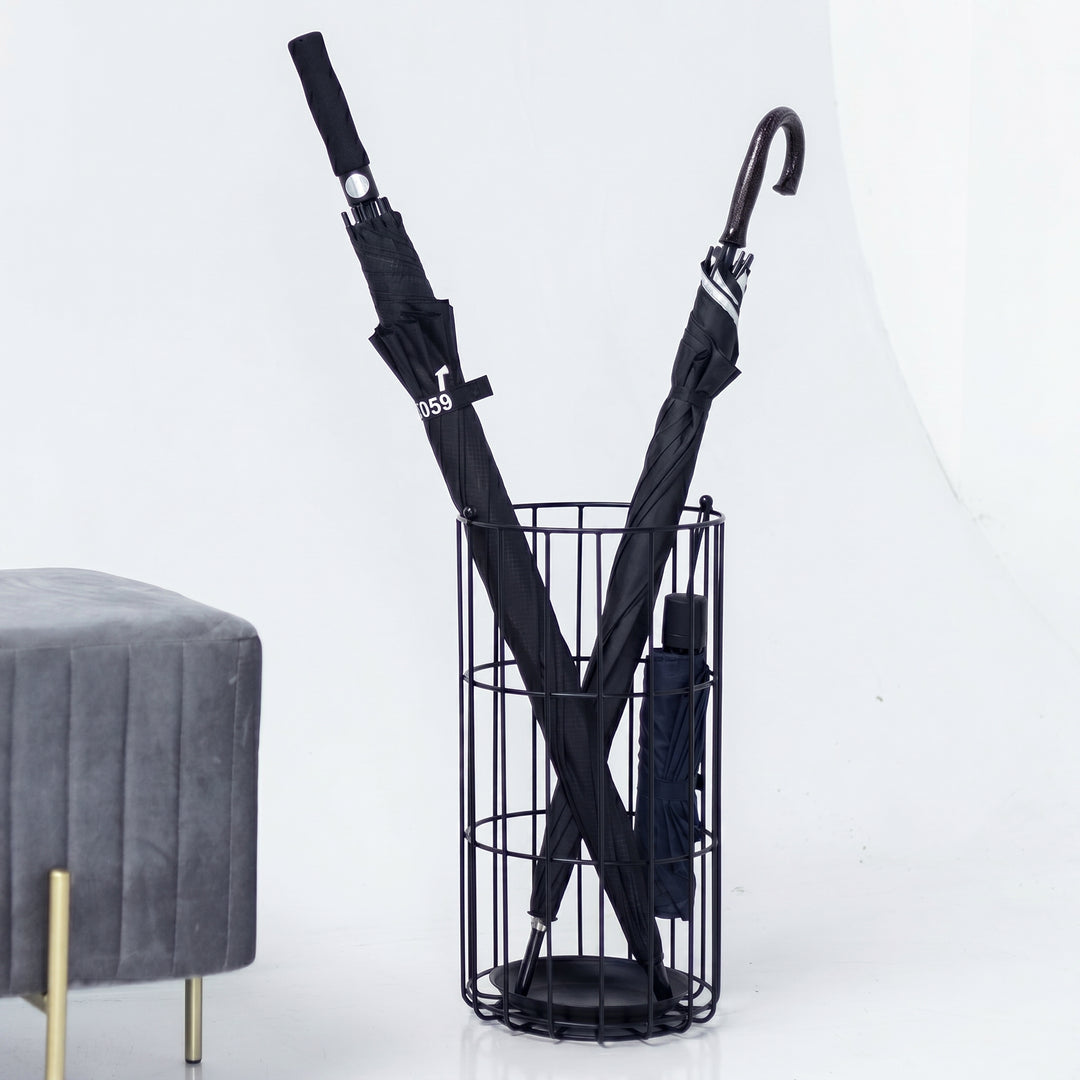 Stainless Steel Umbrella Stand with Open Cage Frame